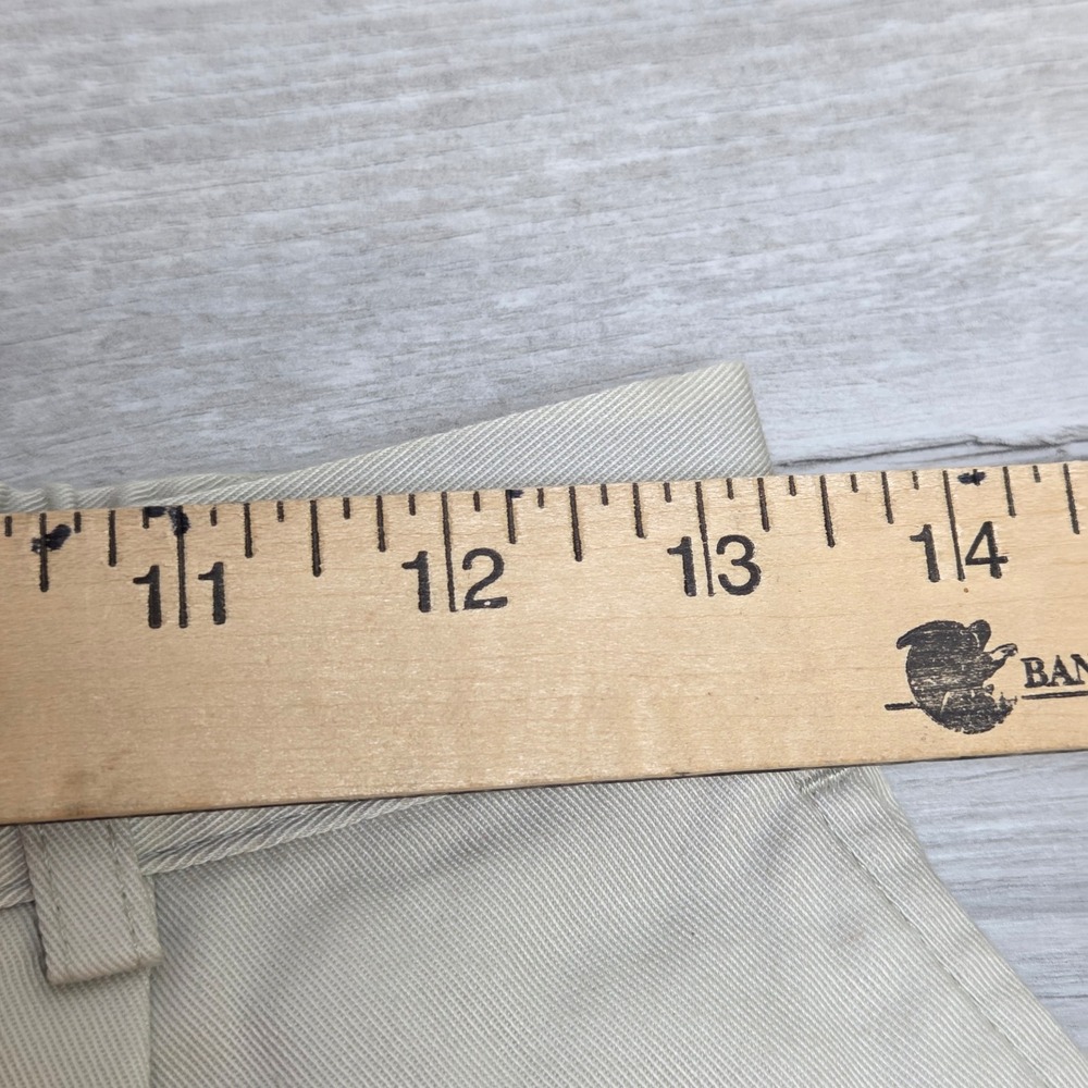 L.L.Bean Women's 10 Tall Khaki Pleated Pants Elastic Straight Leg Beige Trousers - Picture 5 of 11